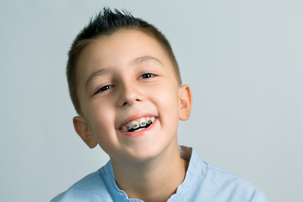 Boy with braces